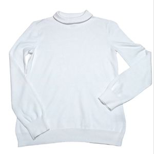 Lauren Ralph Lauren 100% Cotton Turtleneck White Women's Sweater Size M